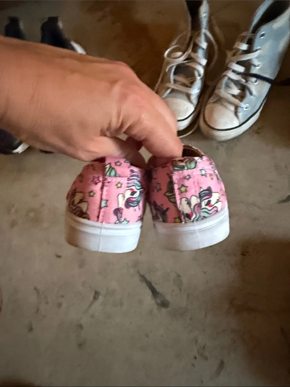 Girl’s Pink Unicorn Canvas Sneakers